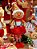 BONECO EM PÉ MENINA GINGERBREAD COM SORVETE VERMELHO E BRANCO 71CM - PRÉ VENDA 2025 - Imagem 1