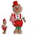BONECO EM PÉ MENINO GINGERBREAD COM BALA VERMELHO E BRANCO 51CM - PRÉ VENDA 2025 - Imagem 1