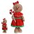 BONECO EM PÉ MENINA GINGERBREAD COM PIRULITO VERMELHO E BRANCO 51CM - PRÉ VENDA 2025 - Imagem 1