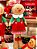 BONECO EM PÉ MENINA GINGERBREAD VERMELHO E VERDE 61CM - PRÉ VENDA 2025 - Imagem 1