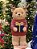 URSO EM RESINA COM SUETER VERMELHO E AZUL 31CM - Imagem 2