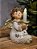 ANJO COM VELA COM LED BRANCO E DOURADO 15CM - Imagem 1