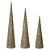 TRIO DE ÁRVORE CONE DOURADO 46,61,76CM - PRÉ VENDA 2025 - Imagem 1