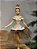 BAILARINA EM RESINA CHAMPANHE E DOURADO 23CM - Imagem 2