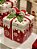 POTE DECORATIVO COM TAMPA VERMELHO E BRANCO 17CM - PRÉ VENDA 2025 - Imagem 1