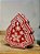 POTE DECORATIVO COM TAMPA ÁRVORE VERMELHA E BRANCA 21CM - Imagem 1
