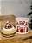 POTE DECORATIVO COM TAMPA MERRY VERMELHO E BRANCO 27CM - Imagem 2