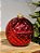 BOLA DE VIDRO DECORATIVA VERMELHA COM  LED 20CM - Imagem 1