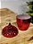 NOZES DE VIDRO DECORATIVA VERMELHA  20CM - Imagem 2