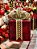 PRESENTE DECORATIVO DE VIDRO VERMELHO E DOURADO 22CM - PRÉ VENDA 2025 - Imagem 4