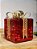 PRESENTE DECORATIVO DE VIDRO VERMELHO E DOURADO 26CM - Imagem 1
