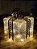 PRESENTE DECORATIVO DE VIDRO DOURADO E CHAMPANHE 22CM - Imagem 2
