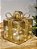 PRESENTE DECORATIVO DE VIDRO DOURADO E CHAMPANHE 26CM - Imagem 8