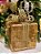 PRESENTE DECORATIVO DE VIDRO DOURADO E CHAMPANHE 26CM - Imagem 1
