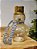 BONECO DE NEVE DECORATIVO DE VIDRO DOURADO COM LED 26CM - Imagem 1