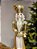 QUEBRA NOZES EM RESINA DOURADO COM VERDE 49CM - Imagem 3