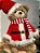 URSO NATALINO SENTADO VERMELHO COM CACHECOL 35CM - Imagem 4