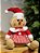 BONECO GINGERBREAD SENTADO VERMELHO E BRANCO 38CM - Imagem 2