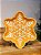 PRATO DECORATIVO FLOCO DE NEVE GINGERBREAD 26CM - Imagem 1