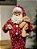 PAPAI NOEL COM PIJAMA VERMELHO COM URSO 45CM - Imagem 3