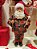 PAPAI NOEL COM PIJAMA XADREZ COM URSO 45CM - PRÉ VENDA 2025 - Imagem 1