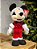 MICKEY EM PÉ PELUCIA COM COLETE DE LANTEJOLA 36CM - Imagem 1