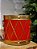 TAMBOR EM METAL DECORADO VERMELHO E DOURADO COM 2 UNIDADES - Imagem 3