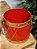 TAMBOR EM METAL DECORADO VERMELHO E DOURADO COM 2 UNIDADES - Imagem 5
