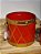 TAMBOR EM METAL DECORADO VERMELHO E DOURADO COM 2 UNIDADES - Imagem 7