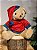 URSO SENTADO COM GORRO VERMELHO 25CM - Imagem 3