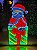 PLACA DECORAÇÃO 3D INFINITA PAPAI NOEL COM PRESENTE COM FITA LED BIVOLT 1,15CM - Imagem 1