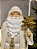 PAPAI NOEL EM RESINA COM CAJADO BRANCO E DOURADO 32CM - Imagem 2