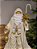 PAPAI NOEL EM RESINA COM CAJADO BRANCO E DOURADO 32CM - Imagem 4