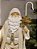 PAPAI NOEL EM RESINA COM CAJADO BRANCO E DOURADO 32CM - Imagem 5