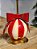 CASTIÇAL EM METAL COM LAÇO VERMELHO E BRANCO 26CM - Imagem 2
