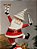 PAPAI NOEL DE LUXO EM RESINA VERMELHO, PRETO E BRANCO 44CM - Imagem 5