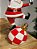 PAPAI NOEL DE LUXO EM RESINA VERMELHO, PRETO E BRANCO 44CM - Imagem 6