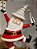 PAPAI NOEL DE LUXO EM RESINA VERMELHO, PRETO E BRANCO 44CM - Imagem 7