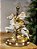 PAPAI NOEL NO CARROSSEL DOURADO E BRANCO COM LED 32CM - Imagem 4