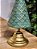 ÁRVORE EM METAL COM ESCAMAS OURO E VERDE 33CM - Imagem 3