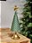 ÁRVORE EM METAL COM ESCAMAS OURO E VERDE 40CM - Imagem 1