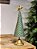 ÁRVORE EM METAL COM ESCAMAS OURO E VERDE 44CM - Imagem 1