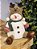 BONECO DE NEVE COM TOUCA DE RENA 30CM - Imagem 1