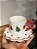 CANECA DECORATIVA COM PIRES BRANCO E VERMELHO 9CM - Imagem 5