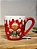 CANECA GINGERBREAD VERMELHA 10CM - Imagem 1