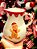 JARRA DECORATIVA GINGERBREAD VERMELHA E BRANCA 12CM - Imagem 2