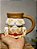 CANECA DECORATIVA QUEBRA NOZES VERMELHO E BEGE 15CM - Imagem 3