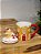 CANECA COM TAMPA GINGERBREAD VERMELHO E BEGE 17CM - Imagem 2