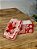 POTE PRESENTE DECORATIVO FLOCO DE NEVE VERMELHO E BRANCO 14CM - Imagem 2