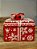 POTE PRESENTE DECORATIVO FLOCO DE NEVE VERMELHO E BRANCO 14CM - Imagem 3